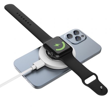 Muvit MCWIR0013 Cargador Inalámbrico Magnético 15W con Base, Puerto USB-C y Cable USB-A a USB-C, Modelo W159-R